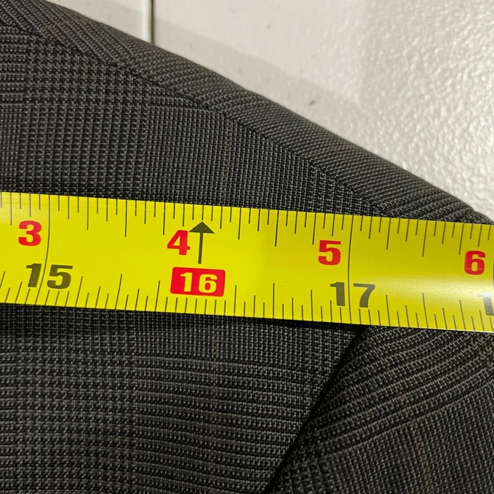 Ralph Lauren Chaps VTG 90s 42S Brown Glen Plaid Wool Blazer‎ Sports Coat